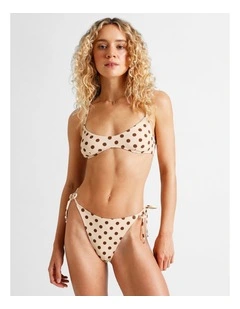 Lola Kaia Bkini Bottom in Vanilla Spot Print