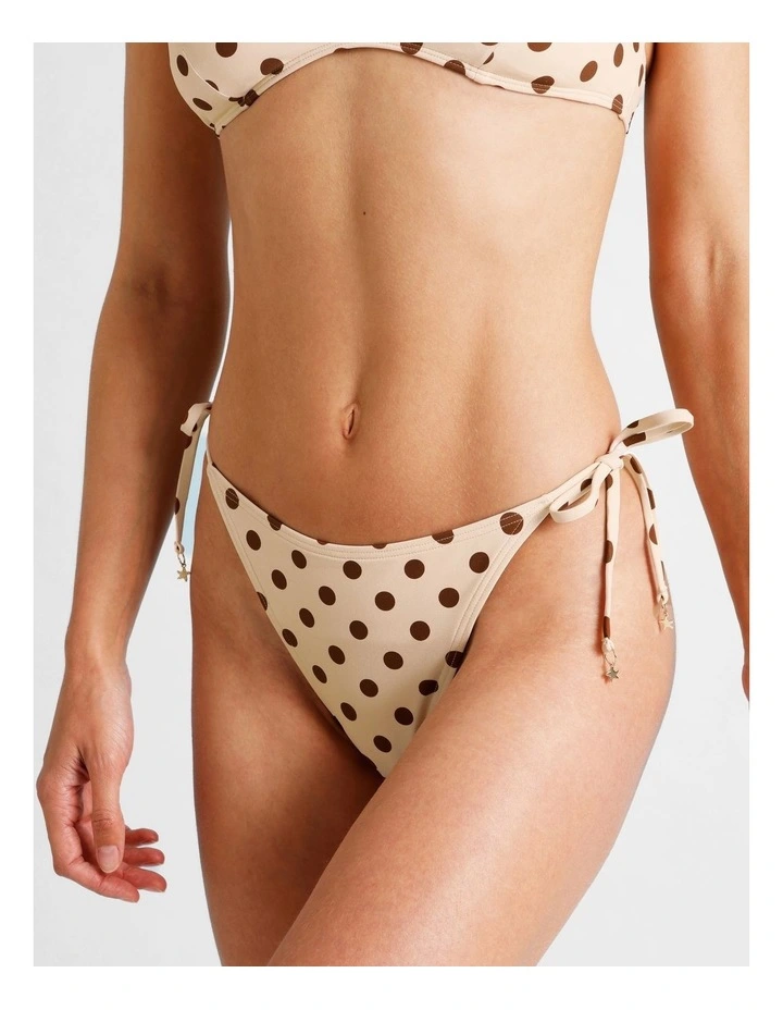 Lola Kaia Bkini Bottom in Vanilla Spot Print image 5