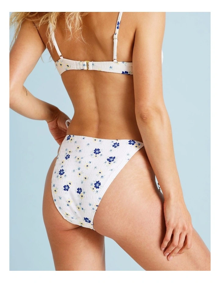 Kaia Textured Bikini Bottom in Sapphire Ditsy Print image 6