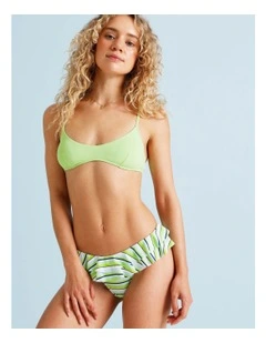 Fifi Frill Swim Bottom in Apple Stripe Print
