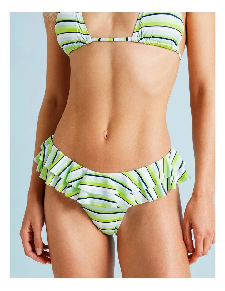Fifi Frill Swim Bottom in Apple Stripe Print image 4