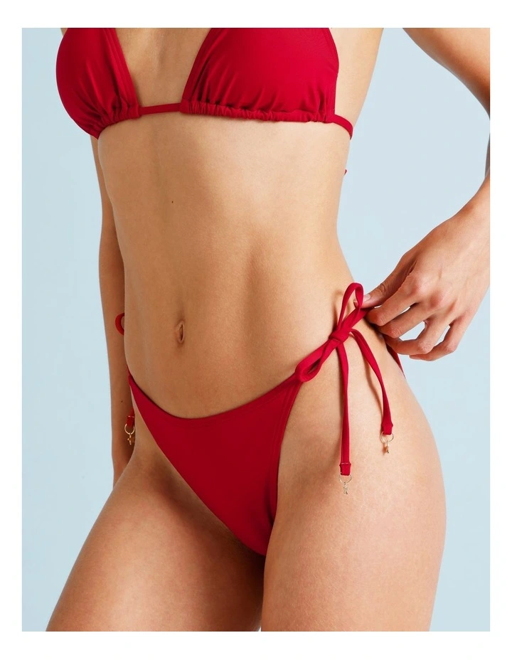 Kaia Bikini Bottom in Chilli Red image 3