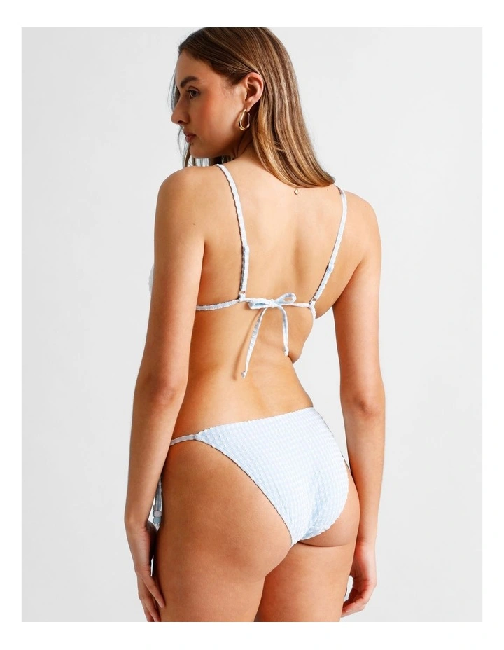 Karina Tie Up Bikini Bottom in Sky Blue Gingham Print image 4