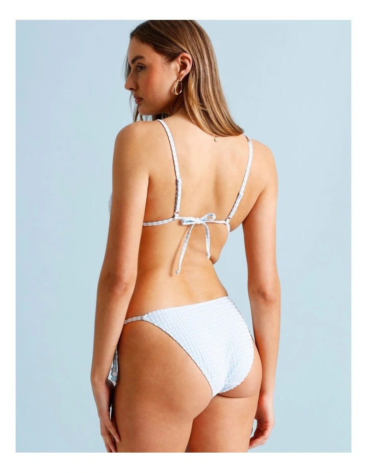 Karina Tie Up Bikini Bottom in Sky Blue Gingham Print image 4