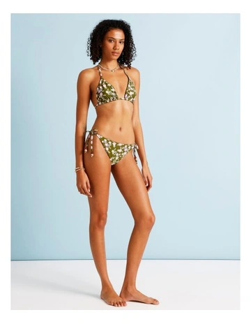 Olive Garden Karina Reversible Tie Up Bikini Bottom in Olive Garden Print