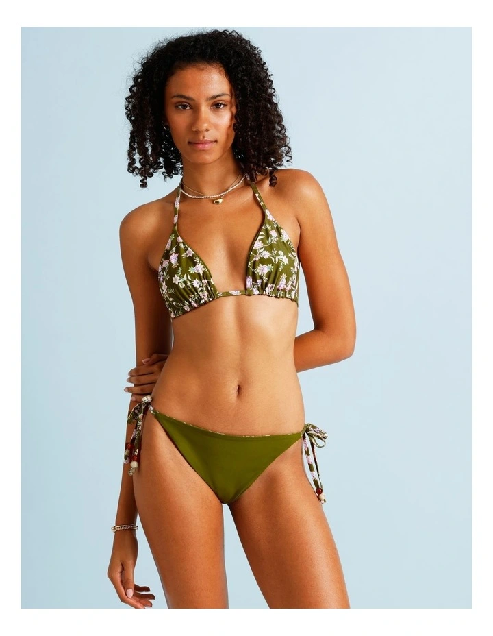 Olive Garden Karina Reversible Tie Up Bikini Bottom in Olive Garden Print image 2
