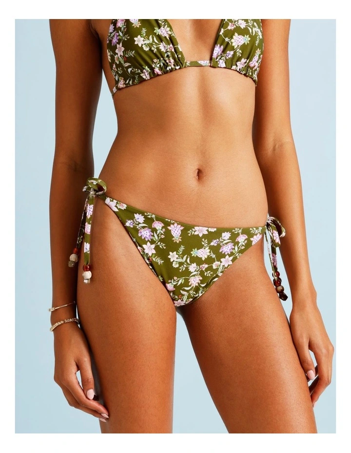 Olive Garden Karina Reversible Tie Up Bikini Bottom in Olive Garden Print image 3