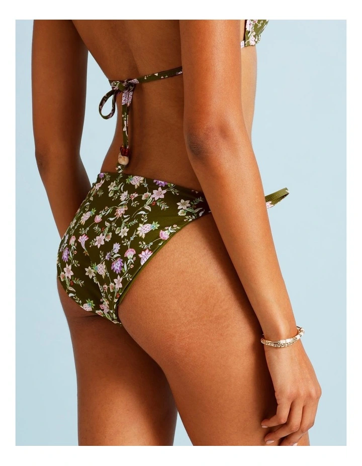 Olive Garden Karina Reversible Tie Up Bikini Bottom in Olive Garden Print image 5