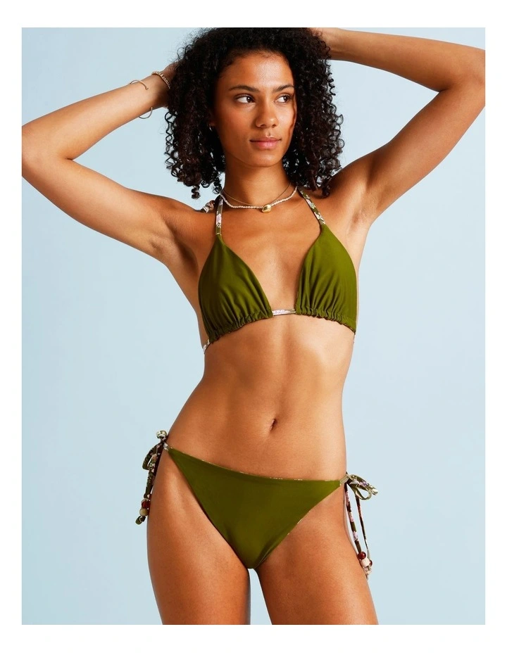 Olive Garden Karina Reversible Tie Up Bikini Bottom in Olive Garden Print image 7