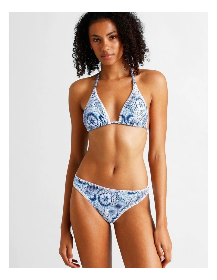 Blue Lagoon Brooke Crochet Swim Bottom in Coastal Patchwork Print image 1