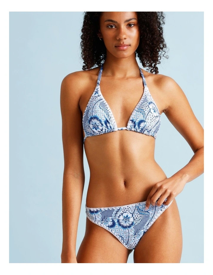 Blue Lagoon Brooke Crochet Swim Bottom in Coastal Patchwork Print image 4