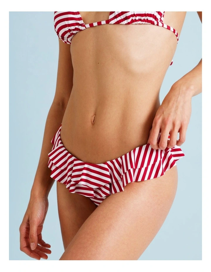 Lola Fifi Frill Swim Bottom in Chilli Red Stripe image 4