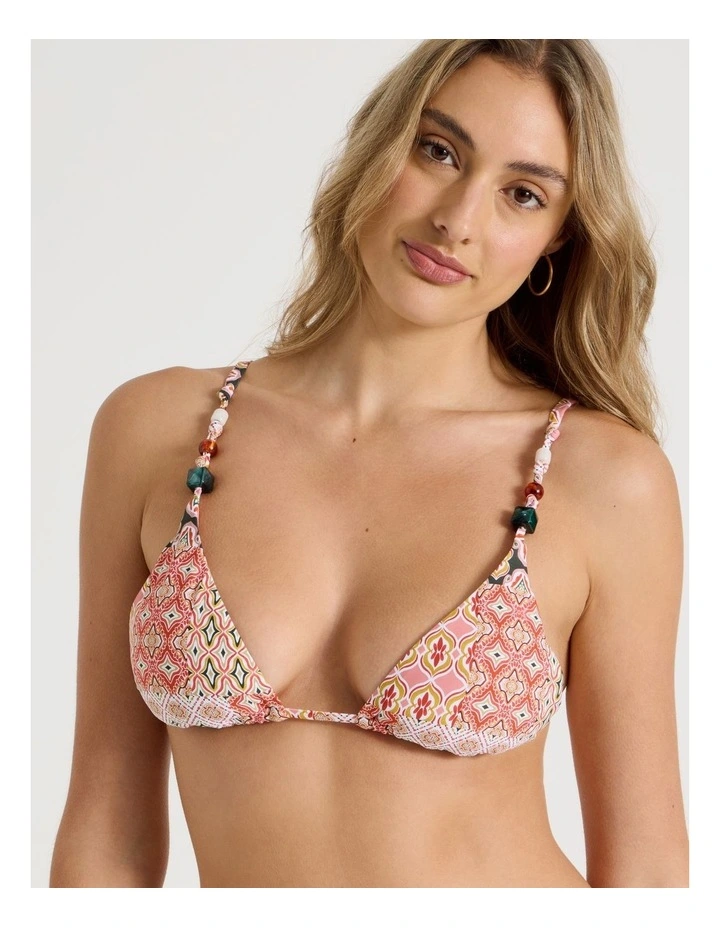 Karina Bikini Bottom in Painted Patchwork Print image 2