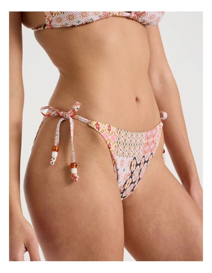 Karina Bikini Bottom in Painted Patchwork Print image 5