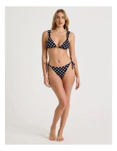 Karina Reversible Bikini Bottom in Liquorice Spot Print