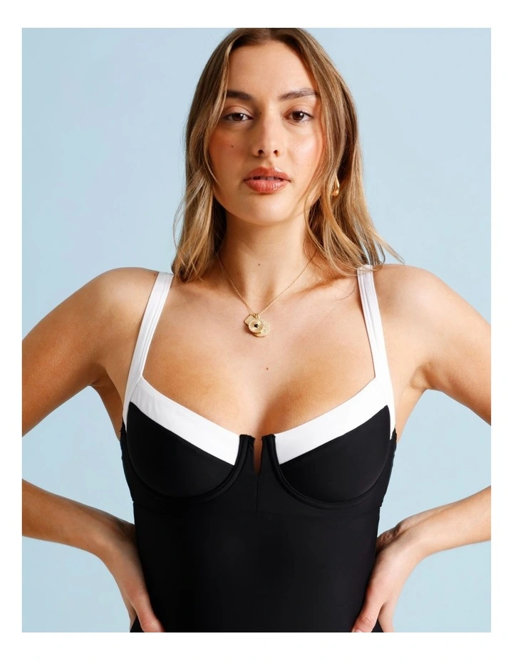 Lulu Swimsuit in Black/White image 5