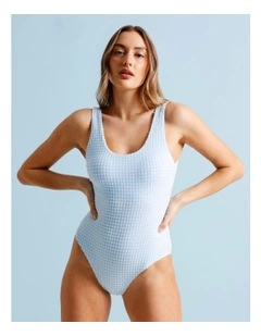 Riri Swimsuit in Sky Blue Gingham Print