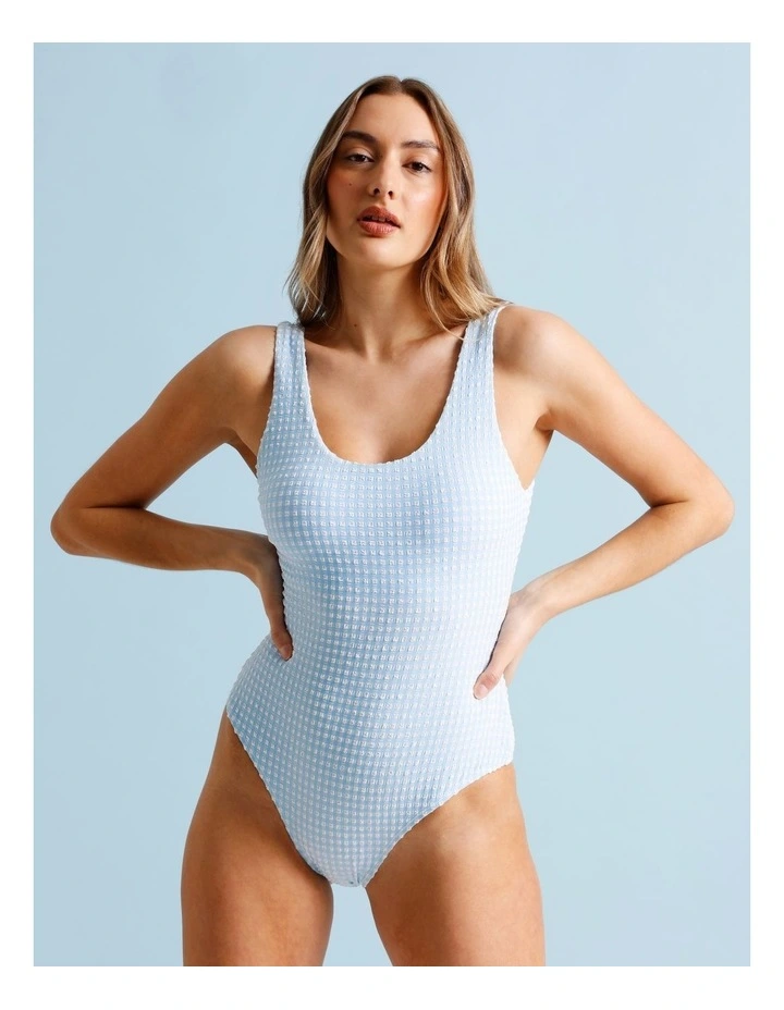 Riri Swimsuit in Sky Blue Gingham Print image 1