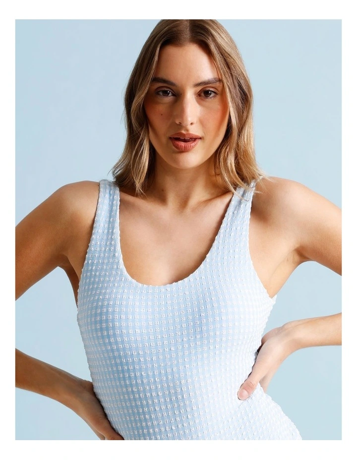 Riri Swimsuit in Sky Blue Gingham Print image 4