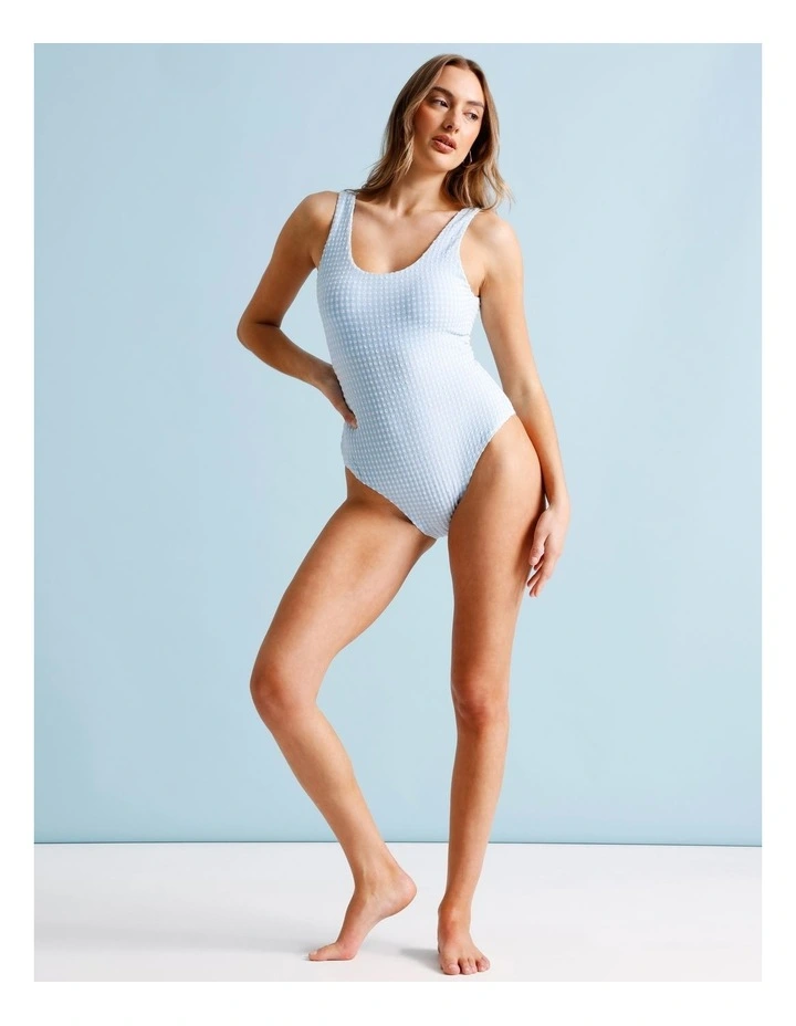 Riri Swimsuit in Sky Blue Gingham Print image 5
