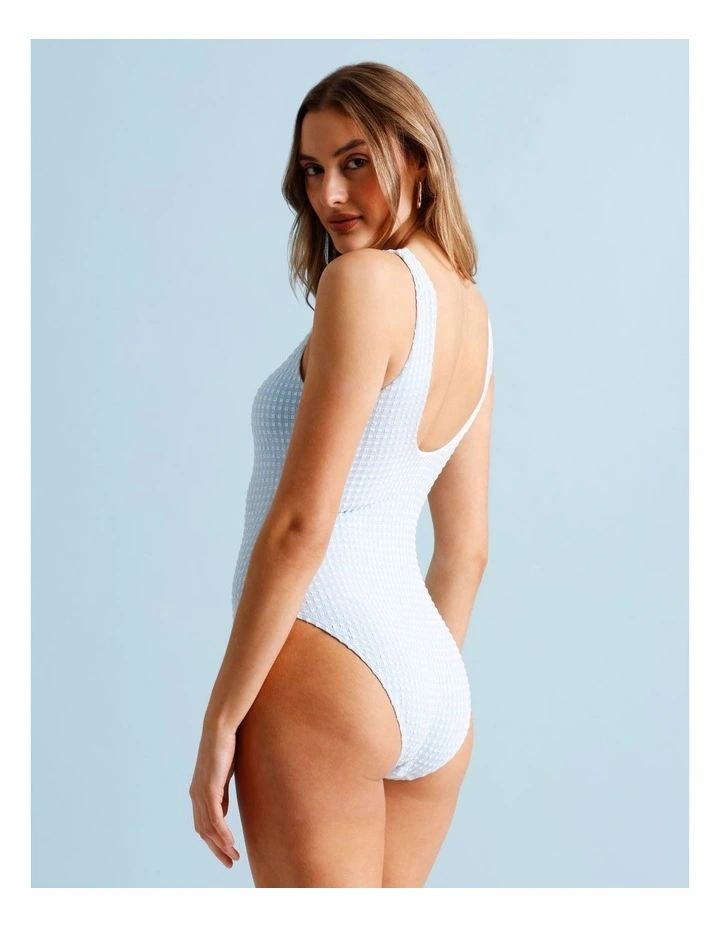 Riri Swimsuit in Sky Blue Gingham Print image 6
