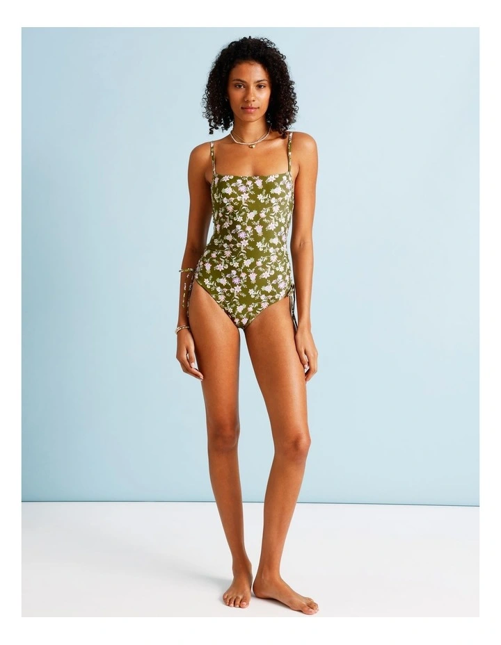 Olive Garden Robyn Reversible Swimsuit in Olive Garden Print image 3