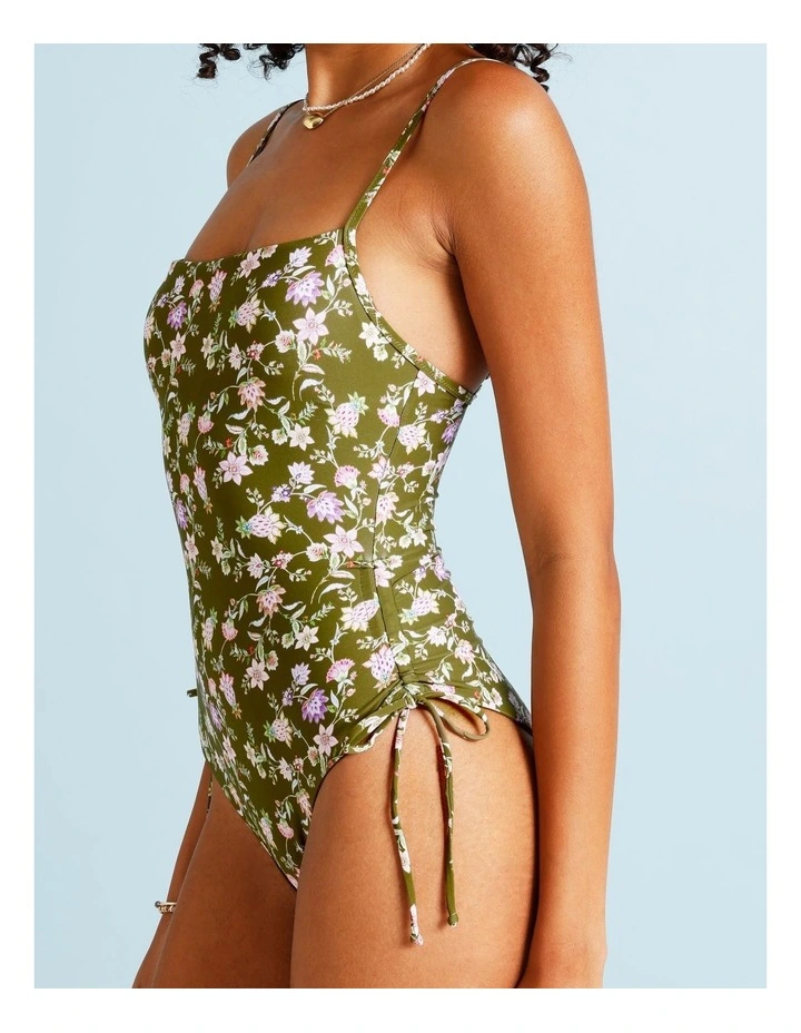 Olive Garden Robyn Reversible Swimsuit in Olive Garden Print image 4