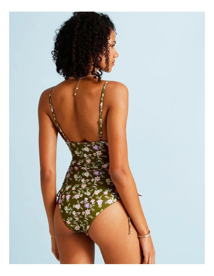 Olive Garden Robyn Reversible Swimsuit in Olive Garden Print image 5