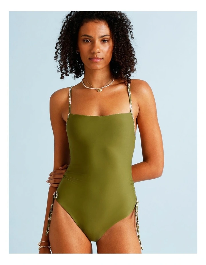 Olive Garden Robyn Reversible Swimsuit in Olive Garden Print image 6