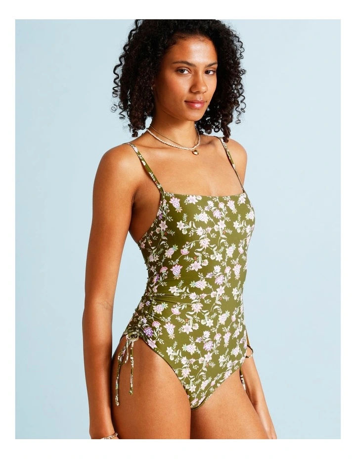 Olive Garden Robyn Reversible Swimsuit in Olive Garden Print image 7