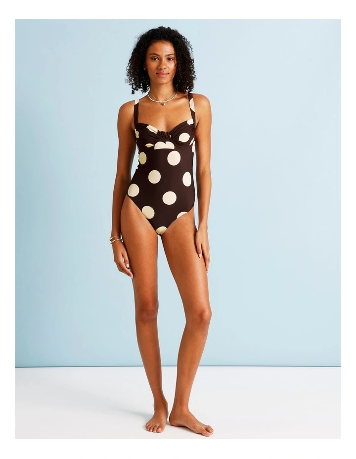 Cocoa Butter Leila Swimsuit in Coffee Bean Spot Print image 2