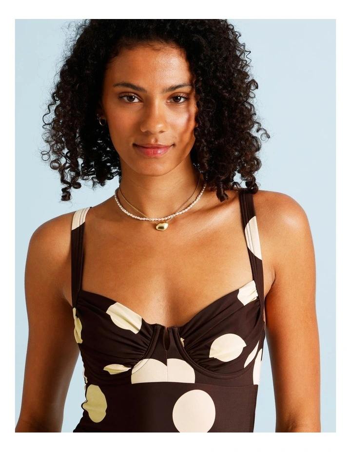 Cocoa Butter Leila Swimsuit in Coffee Bean Spot Print image 4