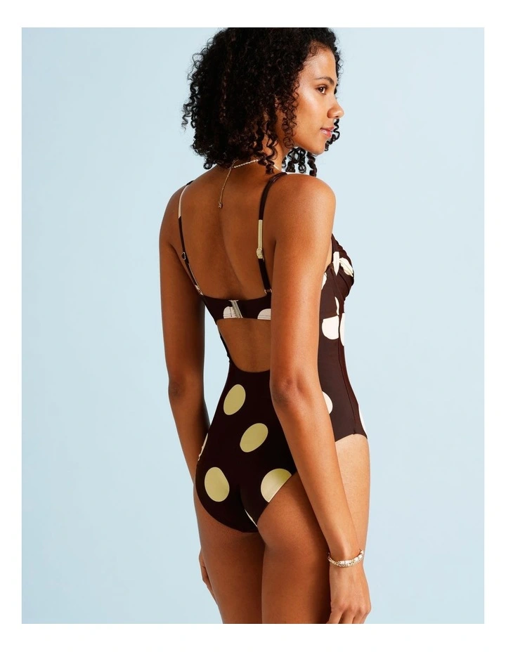 Cocoa Butter Leila Swimsuit in Coffee Bean Spot Print image 5