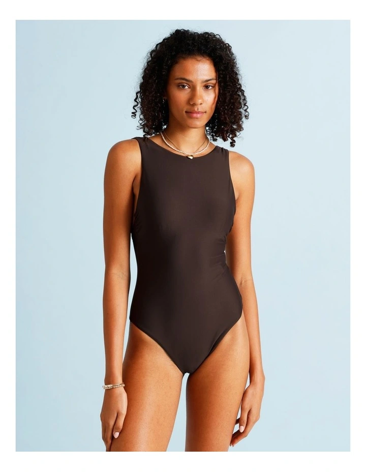 Cocoa Butter Amy Swimsuit in Coffee Bean image 1