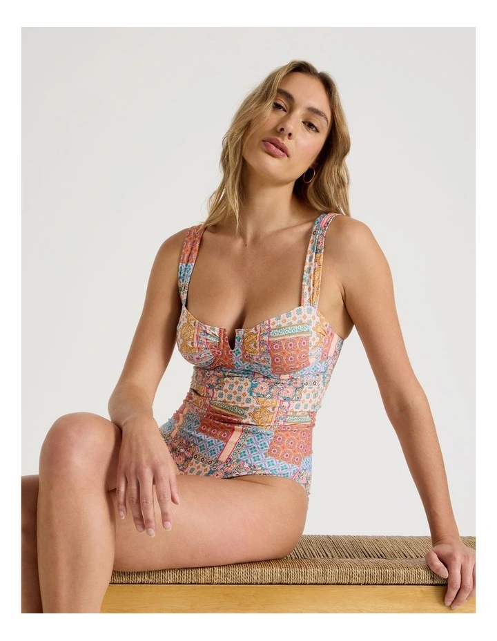 Summer Spritz Lara Swimsuit in Summer Paisley Print image 1