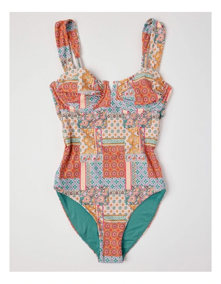 Summer Spritz Lara Swimsuit in Summer Paisley Print image 1