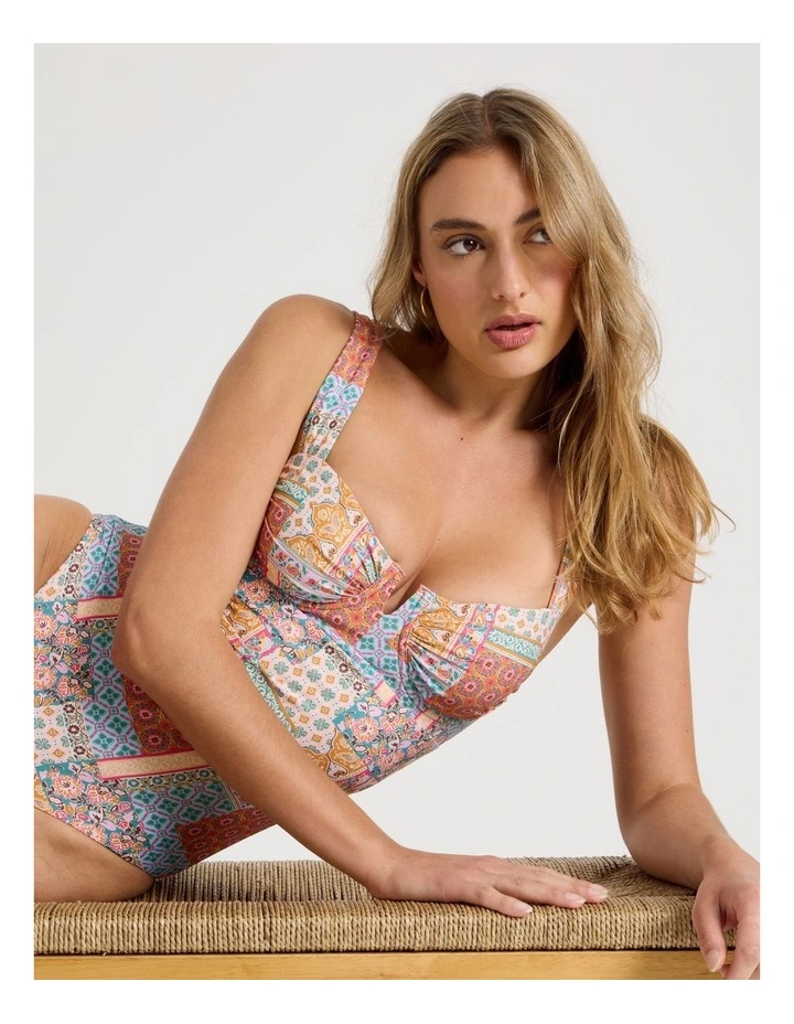 Summer Spritz Lara Swimsuit in Summer Paisley Print image 2