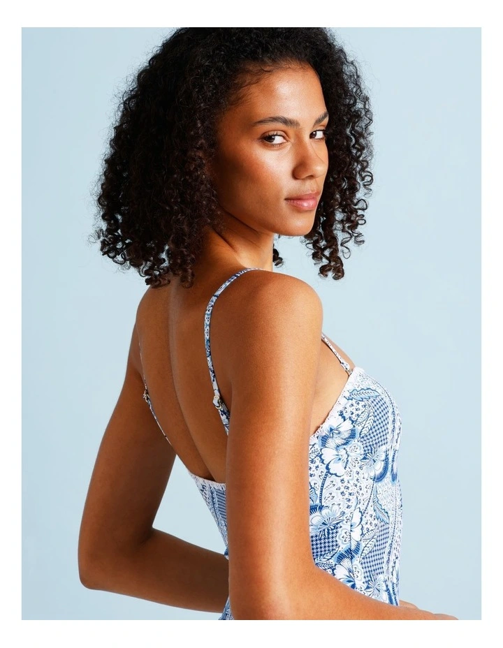 Blue Lagoon Bella Swimsuit in Coastal Patchwork Print image 3