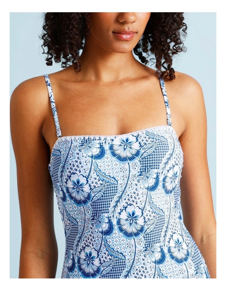 Blue Lagoon Bella Swimsuit in Coastal Patchwork Print image 6