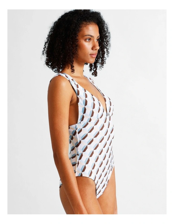 Blue Lagoon Sienna Swimsuit in Coastal Geo Print image 4