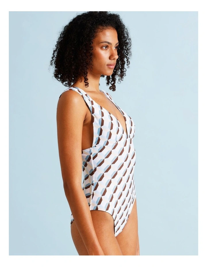 Blue Lagoon Sienna Swimsuit in Coastal Geo Print image 4