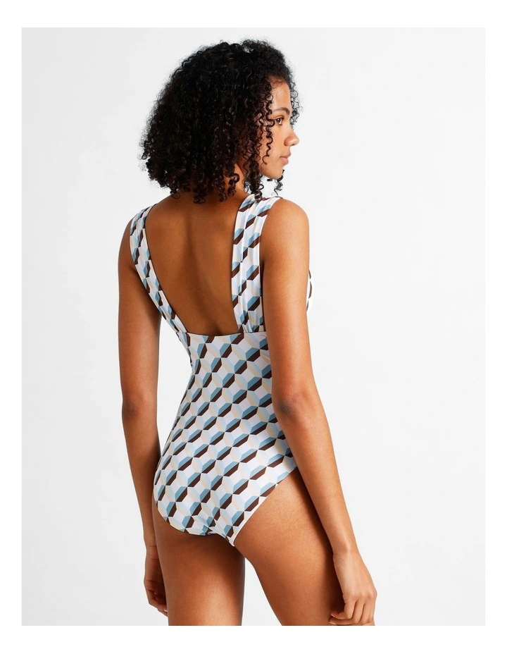 Blue Lagoon Sienna Swimsuit in Coastal Geo Print image 5