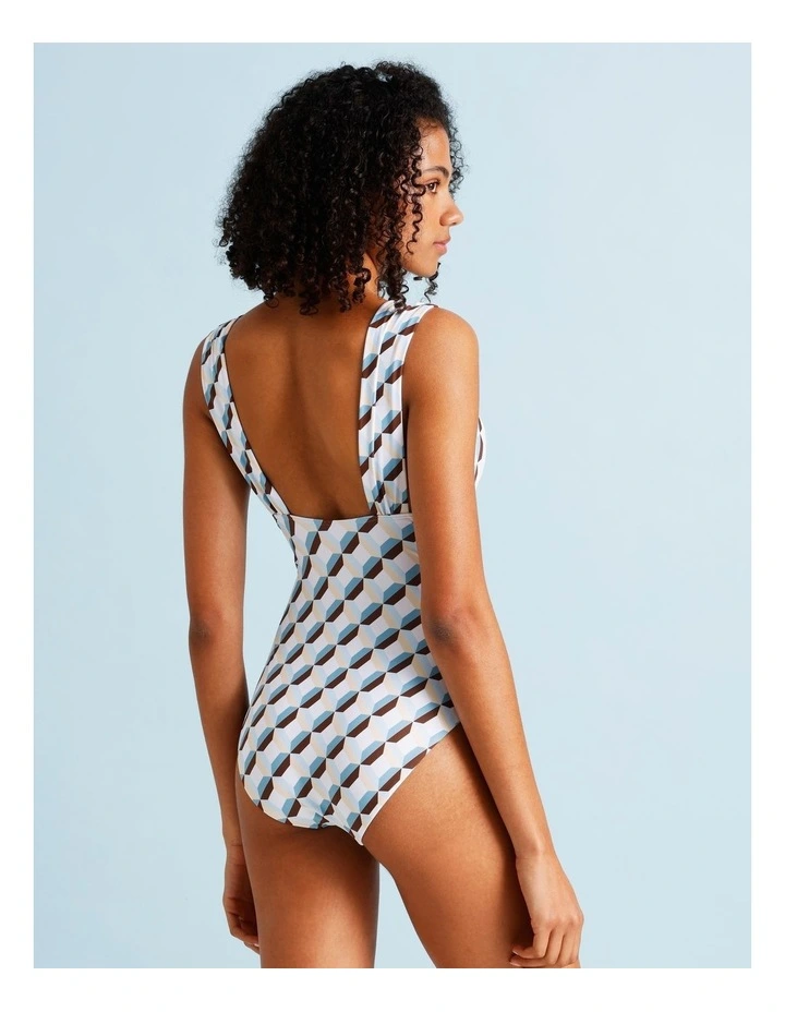 Blue Lagoon Sienna Swimsuit in Coastal Geo Print image 5