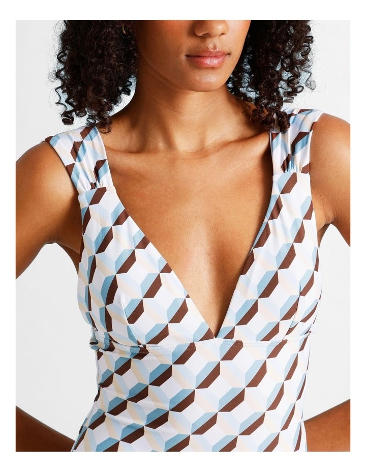 Blue Lagoon Sienna Swimsuit in Coastal Geo Print image 6