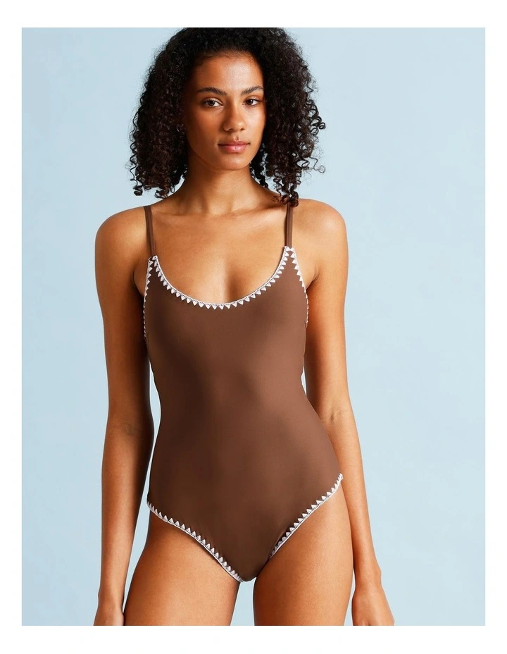 Bonnie Crochet Swimsuit in Choc Vanilla image 2