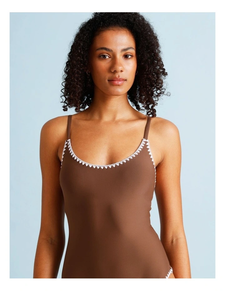 Bonnie Crochet Swimsuit in Choc Vanilla image 3