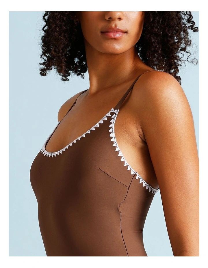 Bonnie Crochet Swimsuit in Choc Vanilla image 4