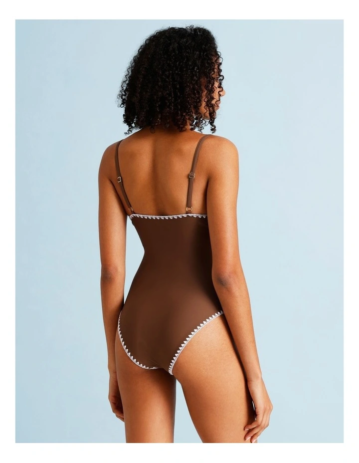 Bonnie Crochet Swimsuit in Choc Vanilla image 5