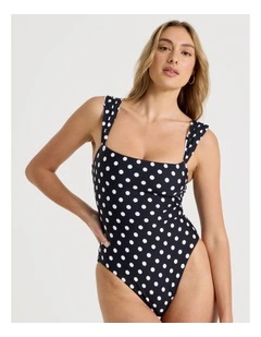 Isla Reversible Swimsuit in Liquorice Spot Print