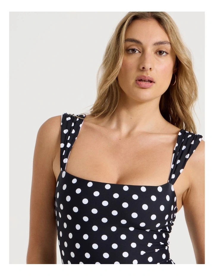 Isla Reversible Swimsuit in Liquorice Spot Print image 3